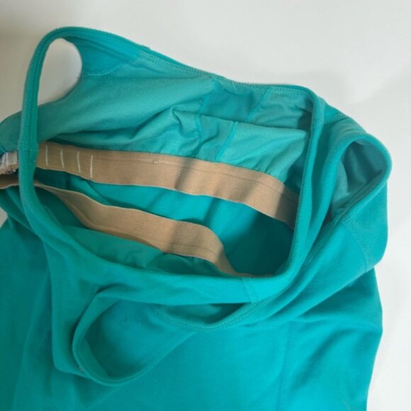 Lululemon Round Neck Tank Racer Swiftly Luon Bra Shelf Top Logo Tiffany Blue 4 - Picture 6 of 14